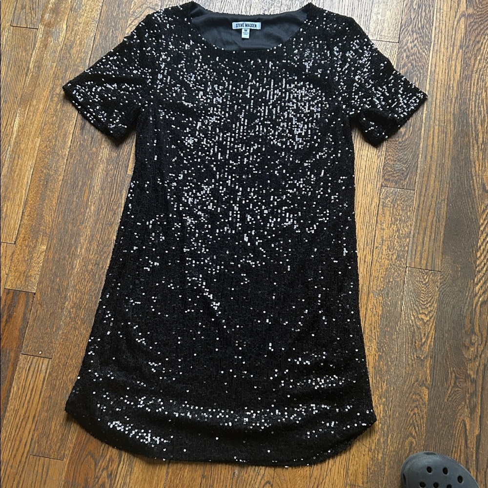 Steve Madden Black Sequin Dress